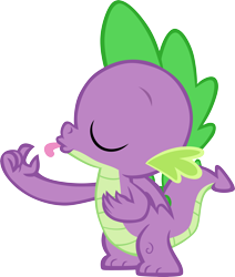 Size: 4979x5882 | Tagged: safe, artist:memnoch, spike, dragon, eyes closed, male, simple background, solo, tongue out, transparent background, vector