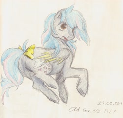 Size: 3345x3217 | Tagged: safe, artist:elisdoominika, oc, oc only, oc:sweet elis, pegasus, pony, bow, bow on tail, butt, female, leaping, looking at you, looking back, looking back at you, mare, old generation, pegasus oc, plot, ponysona, solo, wings