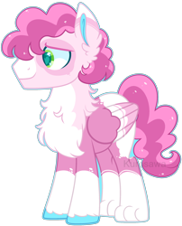Size: 2148x2658 | Tagged: safe, artist:kurosawakuro, oc, hippogriff, hybrid, base used, colored pupils, interspecies offspring, magical lesbian spawn, male, offspring, parent:gilda, parent:pinkie pie, parents:gildapie, simple background, solo, transparent background
