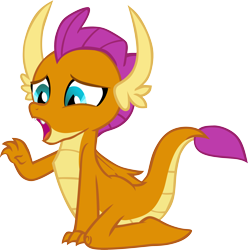 Size: 3426x3454 | Tagged: safe, artist:memnoch, smolder, dragon, cute, invisible stallion, open mouth, simple background, smolderbetes, solo, transparent background, vector