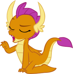 Size: 3466x3495 | Tagged: safe, artist:memnoch, smolder, dragon, cute, invisible stallion, open mouth, simple background, smolderbetes, solo, transparent background, vector