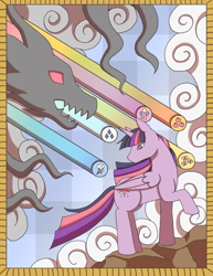 Size: 2550x3300 | Tagged: safe, artist:silverhyena, part of a series, part of a set, twilight sparkle, twilight sparkle (alicorn), alicorn, pony, solo, stained glass