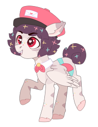 Size: 3073x3997 | Tagged: safe, artist:jeffapegas, artist:rigbythememe, oc, oc only, oc:dandyletters (rigbythememe), pegasus, pony, base used, full body, hat, male, simple background, solo, stallion, transparent background