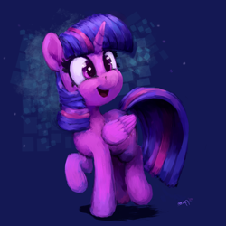 Size: 2699x2700 | Tagged: safe, artist:aemantaslim, twilight sparkle, twilight sparkle (alicorn), alicorn, pony, cute, female, high res, mare, open mouth, purple background, simple background, solo, twiabetes