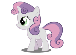 Size: 550x400 | Tagged: safe, artist:weegy, artist:weegygreen2, sweetie belle, pony, unicorn, animated, female, filly, flash puppet, simple background, solo, walk cycle, walking