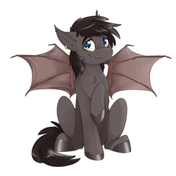 Size: 1000x1000 | Tagged: safe, artist:jeshh, oc, oc:rio, bat pony, pony, male, solo, stallion