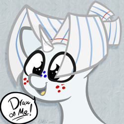 Size: 1000x1000 | Tagged: safe, artist:binkyt11, oc, oc only, oc:paper doll, alicorn, pony, alicorn oc, androgynous, freckles, paper, pony town, solo, speech bubble, style emulation