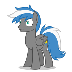 Size: 894x894 | Tagged: safe, artist:oblivionfall, oc, oc only, oc:cloud zapper, pegasus, pony, happy, male, smiley face, smiling, solo, stallion