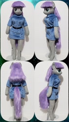 Size: 2048x3642 | Tagged: safe, artist:bananabeans, maud pie, anthro, earth pony, unguligrade anthro, anthro plushie, arm hooves, clothes, doll, female, for sale, mare, plushie, toy