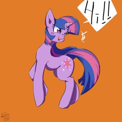 Size: 1000x1000 | Tagged: safe, artist:sozglitch, twilight sparkle, pony, unicorn, female, mare, simple background, solo