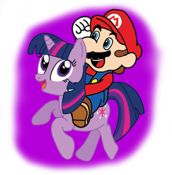 Size: 570x580 | Tagged: safe, artist:supermartoonxpert, twilight sparkle, twilight sparkle (alicorn), alicorn, human, pegasus, pony, barely pony related, crossover, humans riding ponies, mario, mario & sonic, mario & sonic at the london 2012 olympic games, mario & sonic at the olympic games, mario and sonic, mario and sonic at the olympic games, nintendo, pony ride, riding, super mario bros.