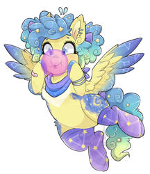 Size: 1920x2219 | Tagged: safe, artist:pvrii, oc, oc:constellation, pegasus, pony, bubblegum, clothes, cute, female, food, gum, mare, ocbetes, simple background, socks, solo, transparent background