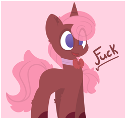 Size: 2600x2448 | Tagged: safe, artist:moonydusk, oc, oc only, pony, unicorn, fuck, solo, vulgar