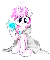 Size: 1549x1859 | Tagged: safe, artist:liaaqila, oc, oc:spirit flame, pony, unicorn, commission, magic, magic aura, simple background, solo, white background