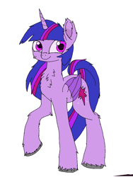 Size: 768x1024 | Tagged: safe, artist:danksailor, twilight sparkle, twilight sparkle (alicorn), alicorn, pony, chest fluff, cute, fluffy, solo