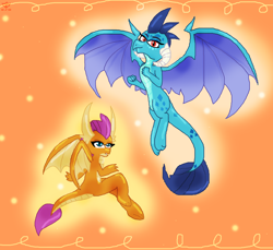 Size: 1668x1528 | Tagged: safe, artist:gs-bunfoxx18, princess ember, smolder, dragon, duo