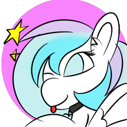 Size: 400x400 | Tagged: safe, artist:pegasusspectra, oc, oc:pegasus spectra, pony, collar, profile picture, simple background, solo