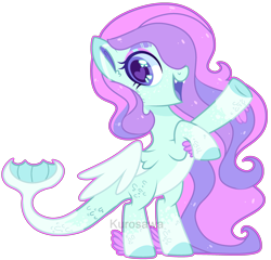 Size: 2535x2430 | Tagged: safe, artist:kurosawakuro, oc, oc only, hybrid, base used, colored pupils, female, half-siren, heart eyes, high res, interspecies offspring, magical lesbian spawn, offspring, parent:fluttershy, parent:sonata dusk, parents:sonashy, simple background, solo, transparent background, wingding eyes