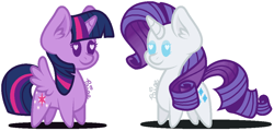 Size: 1032x496 | Tagged: safe, artist:catalie21, derpibooru import, rarity, twilight sparkle, twilight sparkle (alicorn), alicorn, pony, unicorn, female, heart eyes, lesbian, rarilight, shipping, wingding eyes