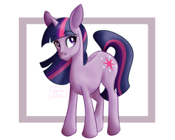 Size: 1280x1024 | Tagged: safe, artist:yuriio-nice, twilight sparkle, unicorn twilight, pony, unicorn, female, lightly watermarked, mare, simple background, solo, watermark, white background