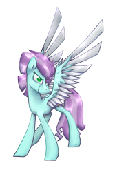 Size: 1161x1741 | Tagged: safe, artist:mcwolfity, oc, oc only, pegasus, pony, female, grin, mare, pegasus oc, simple background, smiling, solo, transparent background, two toned wings, wings