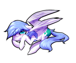 Size: 764x633 | Tagged: safe, alternate version, artist:mcwolfity, oc, oc only, pegasus, pony, blushing, eye clipping through hair, pegasus oc, prone, simple background, solo, transparent background, wings