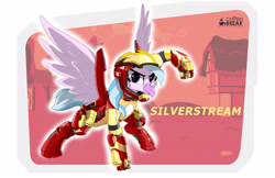 Size: 5100x3300 | Tagged: safe, artist:coffee-break-mlp, silverstream, bird, clothes, cosplay, costume, halloween, halloween costume, holiday, iron man