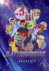 Size: 671x960 | Tagged: safe, artist:archooves, oc, oc:camila, oc:chilenia, oc:kantuta (miski' hooves), oc:kuruminha, oc:nucita, oc:olé españa, oc:princess argenta, oc:princess peruvia, oc:syriana, oc:tailcoatl, pony, argentina, avengers: endgame, bolivia, brazil, chile, colombia, mexico, nation ponies, parody, peru, pointy ponies, ponified, poster, spain, syria, venezuela