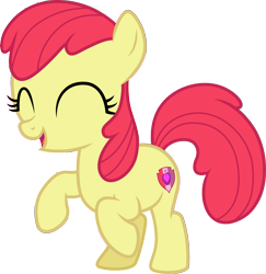 Size: 1838x1888 | Tagged: safe, artist:cloudyglow, artist:parclytaxel, edit, editor:slayerbvc, apple bloom, earth pony, pony, the break up breakdown, .ai available, accessory-less edit, adorabloom, cropped, cute, cutie mark, eyes closed, female, filly, missing accessory, open mouth, simple background, solo, the cmc's cutie marks, transparent background, vector, vector edit