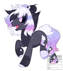 Size: 2128x2412 | Tagged: safe, artist:manella-art, oc, oc only, oc:karma, earth pony, pony, horns, male, simple background, solo, stallion, transparent background