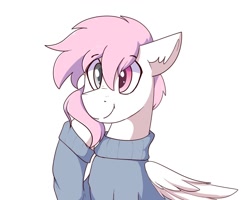 Size: 1280x1024 | Tagged: safe, artist:pillowsword, oc, oc:phantasm, pegasus, clothes, heterochromia, sweater