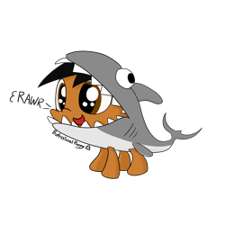 Size: 4096x4096 | Tagged: safe, artist:professionalpuppy, oc, oc only, oc:puppy, shark, clothes, costume