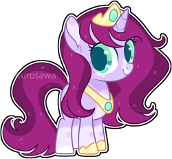 Size: 1388x1284 | Tagged: safe, artist:kurosawakuro, oc, pony, unicorn, base used, coat markings, colored pupils, crown, female, filly, jewelry, outline, peytral, princess shoes, regalia, simple background, solo, transparent background, watermark