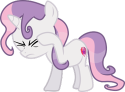 Size: 361x265 | Tagged: safe, artist:tralomine, sweetie belle, unicorn, campfire tales, cutie mark, female, filly, simple background, solo, the cmc's cutie marks, transparent background, vector, wet mane