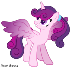 Size: 1240x1193 | Tagged: safe, artist:musical-medic, oc, oc only, oc:crystal skies, alicorn, pony, alicorn oc, base used, female, mare, offspring, parent:princess cadance, parent:shining armor, parents:shiningcadance, simple background, solo, transparent background