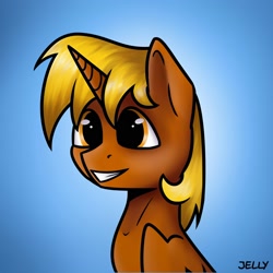 Size: 2000x2000 | Tagged: safe, artist:jellyys, oc, alicorn, pony, commission, simple background, smiling, solo