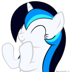 Size: 1438x1479 | Tagged: safe, artist:mlpblueray, oc, oc:starveil, pony, unicorn, adorable face, animated, clapping, commission, cute, gif, simple background, solo, transparent background