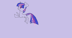 Size: 2332x1228 | Tagged: artist needed, safe, twilight sparkle, unicorn twilight, pony, unicorn, 1000 hours in ms paint, bait, delet this, downvote bait, female, horn, mare, op is a cuck, purple background, simple background, solo, wat