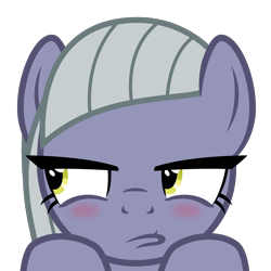 Size: 2400x2400 | Tagged: safe, artist:cheezedoodle96, part of a set, limestone pie, earth pony, pony, .svg available, angry, blushing, bust, close-up, cute, embarrassed, female, hooves on the table, limabetes, limetsun pie, looking away, madorable, mare, narrowed eyes, portrait, pouting, simple background, solo, svg, transparent background, tsundere, vector