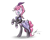 Size: 2000x1600 | Tagged: safe, artist:wreky, derpibooru import, pinkie pie, earth pony, pony, over a barrel, clothes, cute, diapinkes, dress, feather, female, fishnet stockings, mare, no pupils, rearing, saloon pinkie, simple background, solo, white background