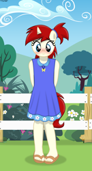 Size: 1284x2375 | Tagged: safe, artist:tolpain, oc, oc only, oc:silver draw, anthro, plantigrade anthro, anthro oc, clothes, cute, dress, female, filly, freckles, sandals, sundress, weapons-grade cute, younger