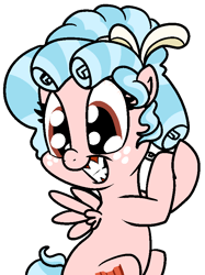 Size: 640x855 | Tagged: safe, artist:bennimarru, cozy glow, pegasus, pony, colored, crossed arms, flat colors, freckles, simple background, smiling, solo, transparent background