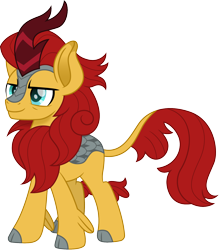 Size: 1314x1500 | Tagged: safe, artist:cloudyglow, flash magnus, kirin, badass, kirin-ified, male, simple background, solo, species swap, transparent background