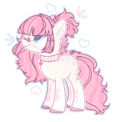 Size: 1024x1024 | Tagged: safe, artist:chococolte, oc, earth pony, pony, bandaid, choker, female, mare, simple background, solo, transparent background