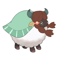 Size: 850x850 | Tagged: safe, edit, editor:yellowpony, yona, sheep, yak, comparison, cute, female, pokemon sword and shield, pokémon, simple background, solo, speculation, standing, white background, windswept mane, wooloo, woolyona, yonadorable