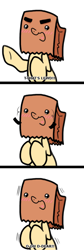 Size: 500x1480 | Tagged: safe, artist:paperbagpony, oc, oc:paper bag, pony, comic, fake eyebrows, oh dear, paper bag