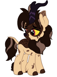 Size: 796x1058 | Tagged: safe, artist:moonlightdisney5, oc, oc only, oc:galahad, hyena, kirin, simple background, solo, species swap, transparent background