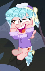 Size: 288x456 | Tagged: safe, screencap, cozy glow, pegasus, pony, frenemies (episode), clothes, cozy glow is best facemaker, cropped, solo, winter outfit