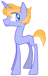 Size: 509x798 | Tagged: safe, alternate version, artist:mcwolfity, oc, oc only, pony, unicorn, horn, male, offspring, parent:flash sentry, parent:twilight sparkle, parents:flashlight, simple background, smiling, solo, stallion, unicorn oc, white background