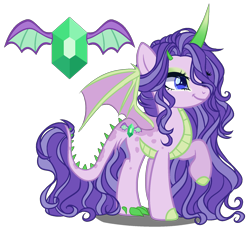 Size: 1800x1640 | Tagged: safe, artist:gihhbloonde, oc, oc only, dracony, hybrid, base used, eyeshadow, female, interspecies offspring, makeup, offspring, parent:rarity, parent:spike, parents:sparity, raised hoof, simple background, solo, transparent background